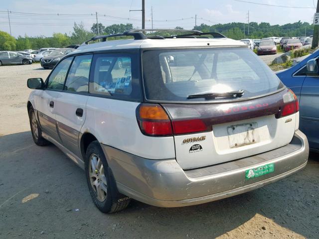 4S3BH675117630544 - 2001 SUBARU LEGACY OUT WHITE photo 3