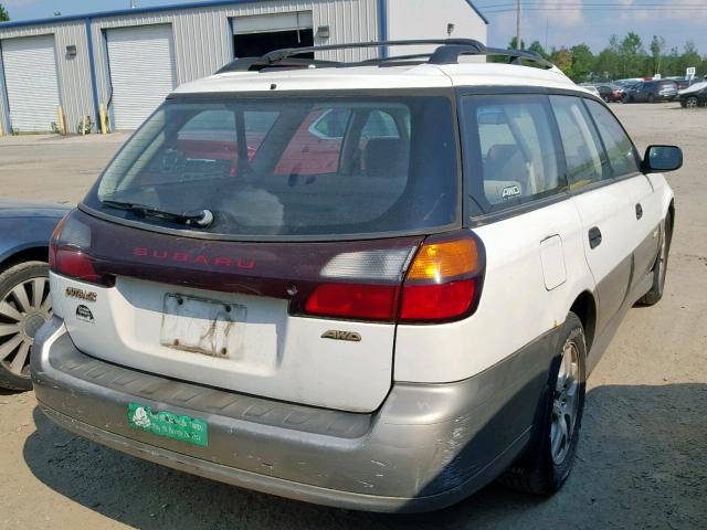 4S3BH675117630544 - 2001 SUBARU LEGACY OUT WHITE photo 4