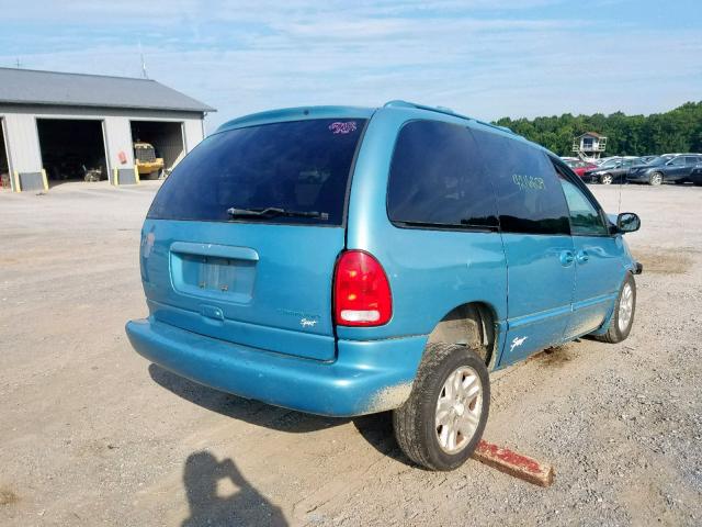 1B4GP45R4VB450638 - 1997 DODGE CARAVAN SE BLUE photo 4