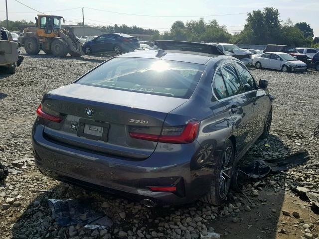 WBA5R7C50KAJ83941 - 2019 BMW 330XI Сірий фото 4