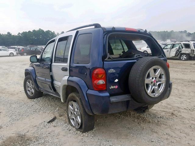 1J4GK58K14W162339 - 2004 JEEP LIBERTY LI BLUE photo 3