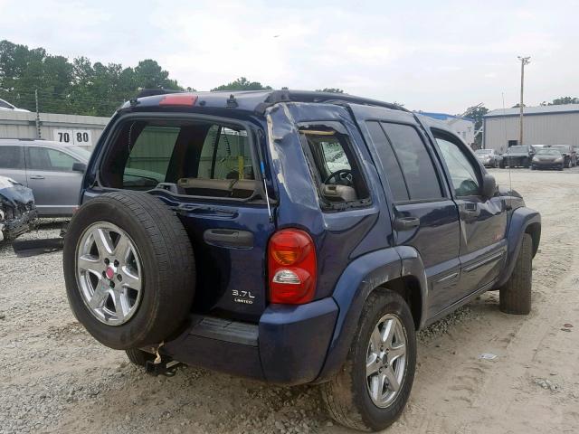 1J4GK58K14W162339 - 2004 JEEP LIBERTY LI BLUE photo 4