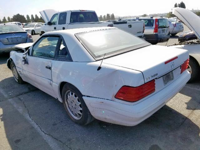 WDBFA67F0WF166267 - 1998 MERCEDES-BENZ SL 500 WHITE photo 3