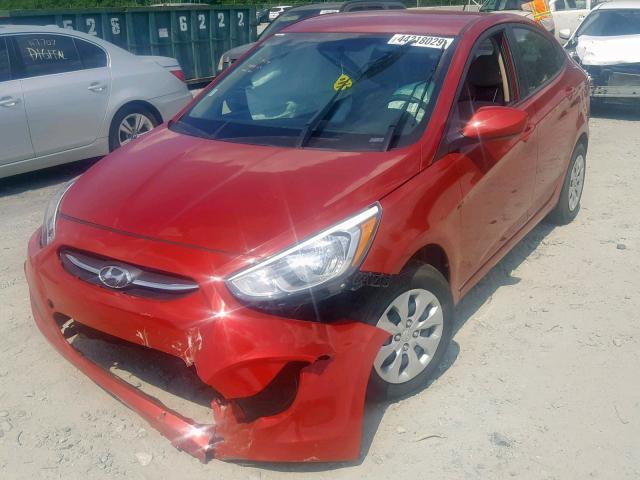 KMHCT4AE1HU394016 - 2017 HYUNDAI ACCENT SE RED photo 2