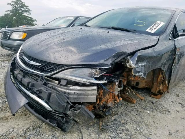 1C3CCCAB0FN676275 - 2015 CHRYSLER 200 LIMITE GRAY photo 9