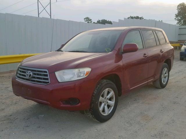 JTEDS41A382035265 - 2008 TOYOTA HIGHLANDER BURGUNDY photo 2