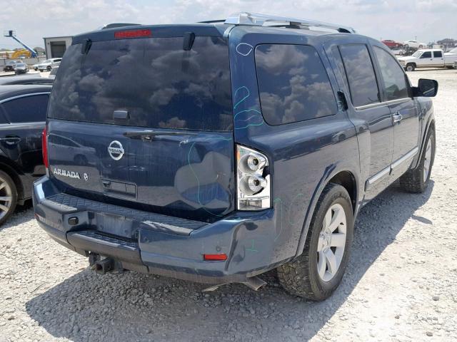 5N1BA0ND5EN600147 - 2014 NISSAN ARMADA SV BLUE photo 4