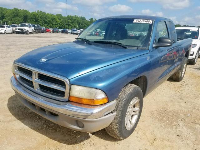 1D7HL42X23S119145 - 2003 DODGE DAKOTA SLT BLUE photo 2