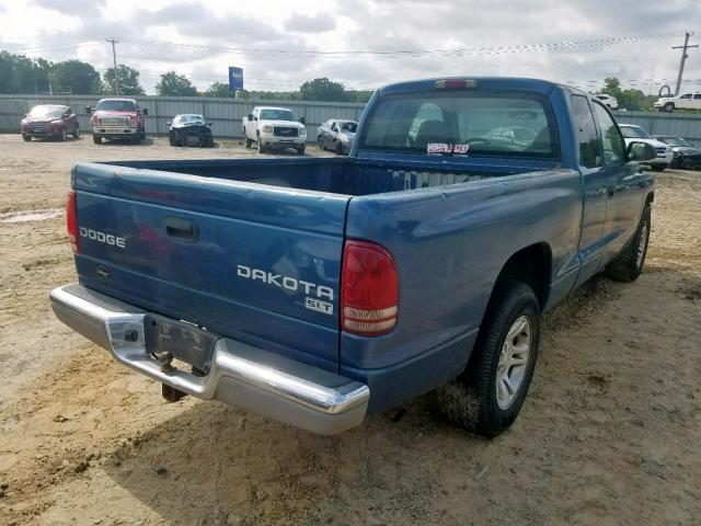 1D7HL42X23S119145 - 2003 DODGE DAKOTA SLT BLUE photo 4