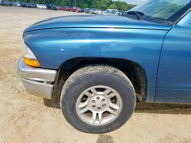 1D7HL42X23S119145 - 2003 DODGE DAKOTA SLT BLUE photo 9