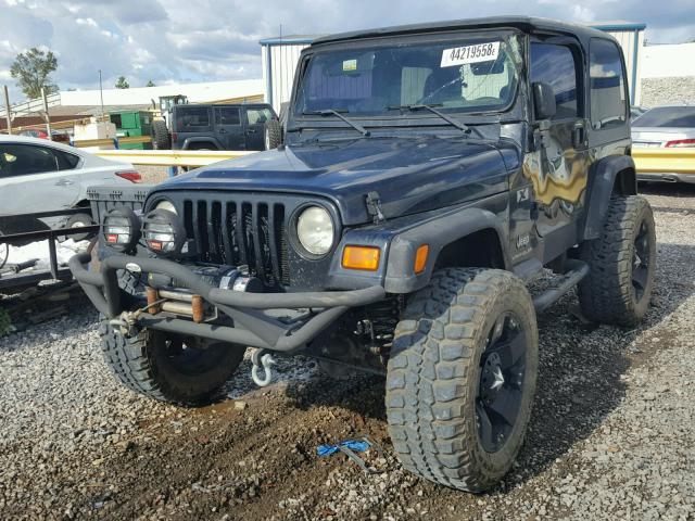 1J4FA39S34P700566 - 2004 JEEP WRANGLER X BLACK photo 2