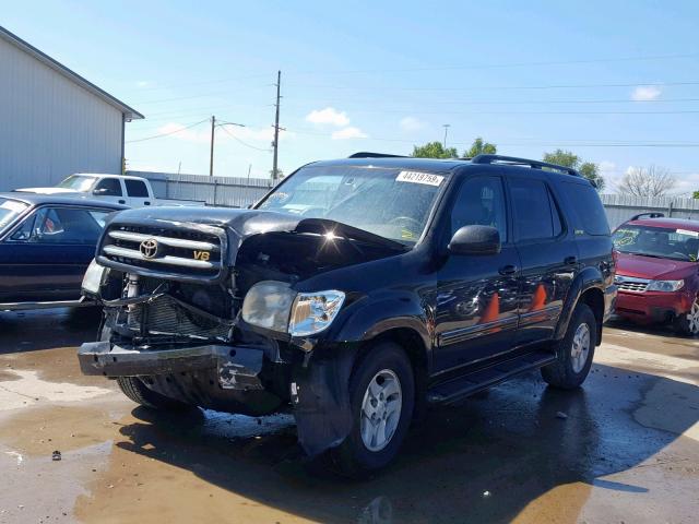 5TDBT48A32S080785 - 2002 TOYOTA SEQUOIA LI BLACK photo 2