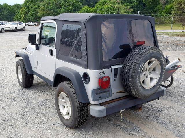 1J4FA69S53P358585 - 2003 JEEP WRANGLER / SILVER photo 3