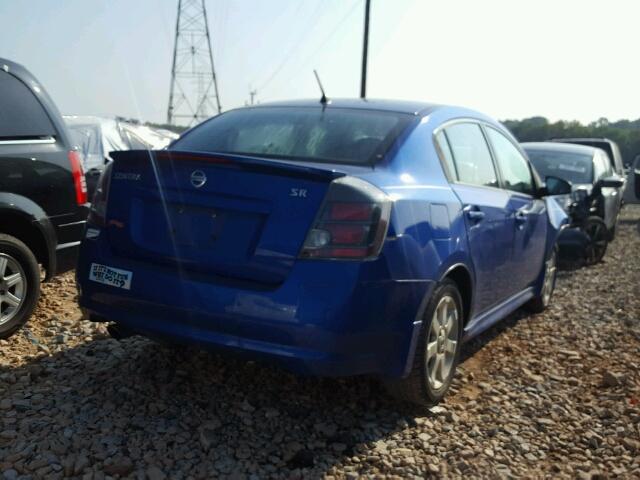 3N1AB6AP3BL633078 - 2011 NISSAN SENTRA 2.0 BLUE photo 4