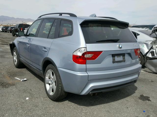 WBXPA93416WD32684 - 2006 BMW X3 3.0I GRAY photo 3