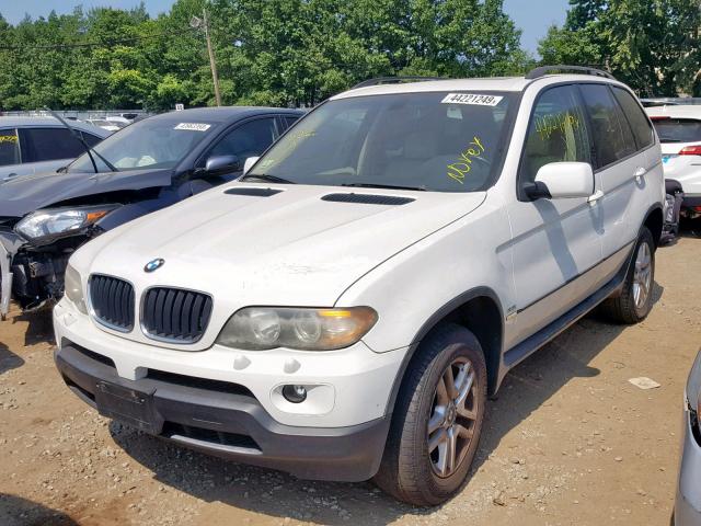 5UXFA13566LY26863 - 2006 BMW X5 3.0I WHITE photo 2