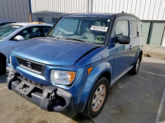 5J6YH28786L009264 - 2006 HONDA ELEMENT EX BLUE photo 2