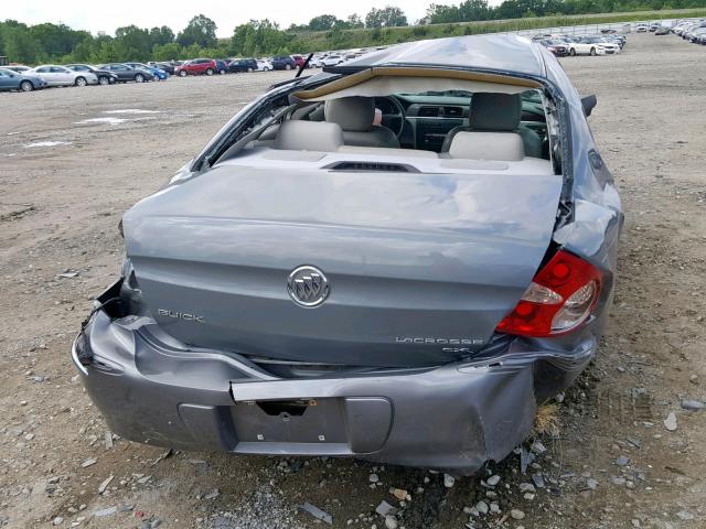 2G4WD582681148361 - 2008 BUICK LACROSSE C GRAY photo 9