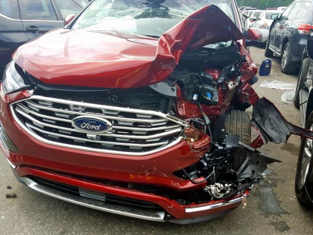 2FMPK3K90KBC14795 - 2019 FORD EDGE TITAN BURGUNDY photo 9