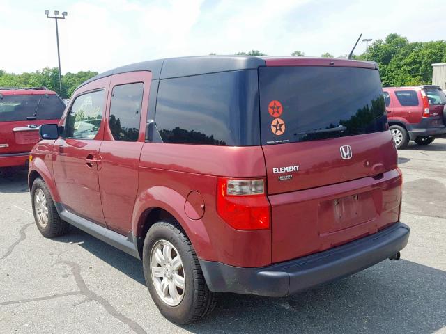 5J6YH28727L003218 - 2007 HONDA ELEMENT EX MAROON photo 3