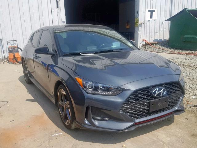 KMHTH6AB0KU014903 - 2019 HYUNDAI VELOSTER T GRAY photo 1