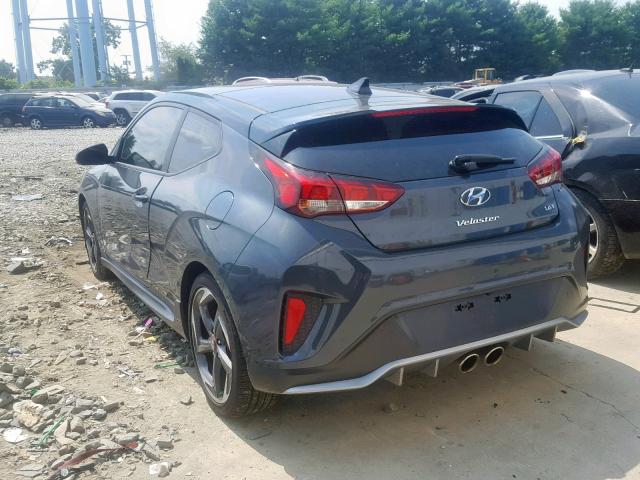 KMHTH6AB0KU014903 - 2019 HYUNDAI VELOSTER T GRAY photo 3