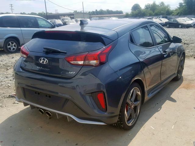 KMHTH6AB0KU014903 - 2019 HYUNDAI VELOSTER T GRAY photo 4