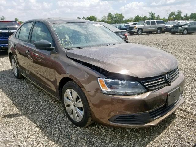 3VW2K7AJ7CM345432 - 2012 VOLKSWAGEN JETTA BASE BROWN photo 1