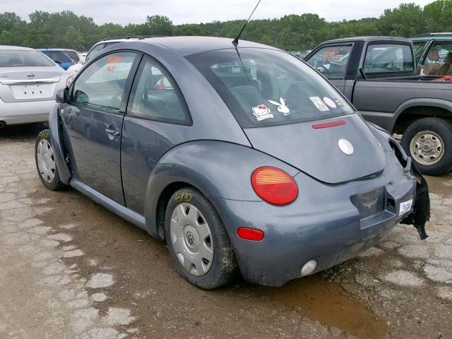 3VWBK21C53M419516 - 2003 VOLKSWAGEN NEW BEETLE ნაცრისფერი ფოტო 3