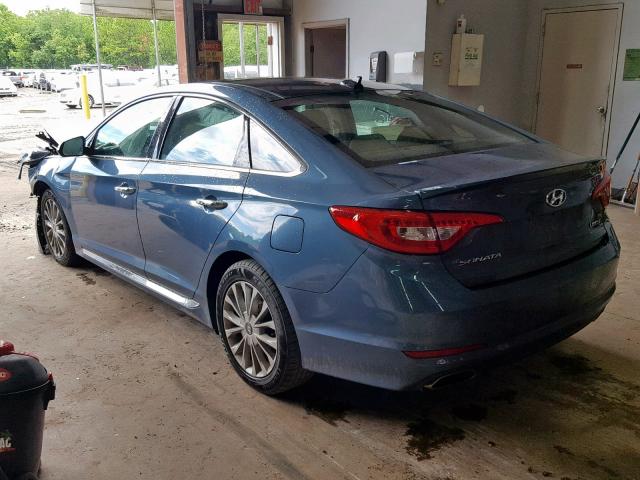 5NPE34AF0FH056216 - 2015 HYUNDAI SONATA SPO BLUE photo 3