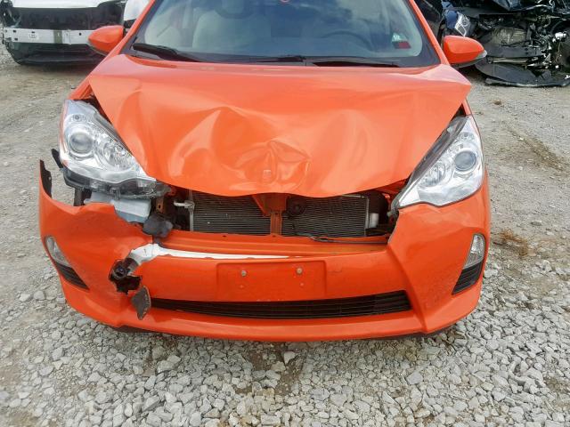 JTDKDTB32E1079470 - 2014 TOYOTA PRIUS C ORANGE photo 9