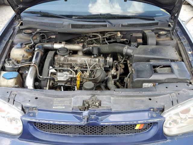 9BWBP61J734076607 - 2003 VOLKSWAGEN GOLF GL TD BLUE photo 7