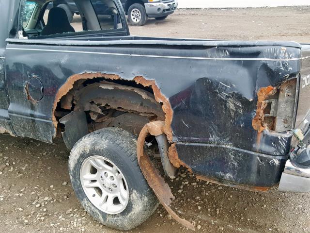 1B7GG22N01S347753 - 2001 DODGE DAKOTA BLACK photo 10