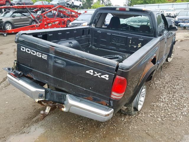 1B7GG22N01S347753 - 2001 DODGE DAKOTA BLACK photo 4