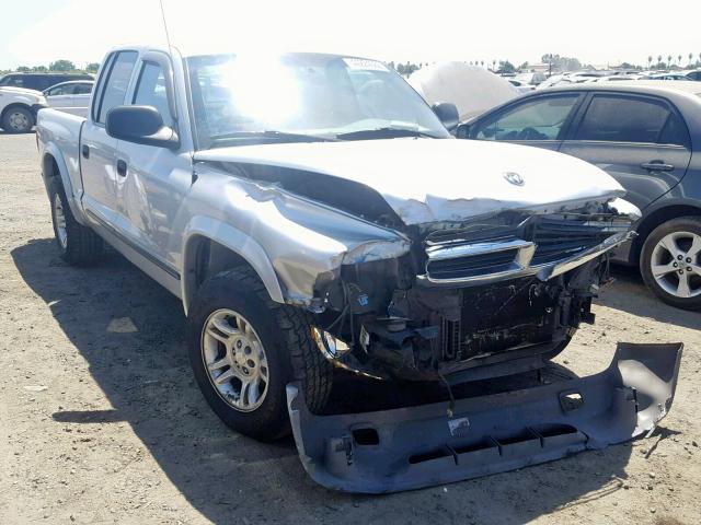 1D7HL48K24S613857 - 2004 DODGE DAKOTA QUA SILVER photo 1