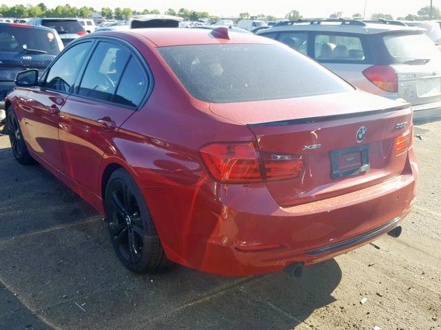 WBA3B9C59DF140194 - 2013 BMW 335 XI RED photo 3