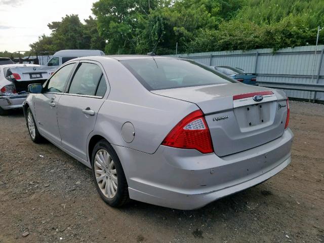 3FADP0L37AR224182 - 2010 FORD FUSION HYB SILVER photo 3