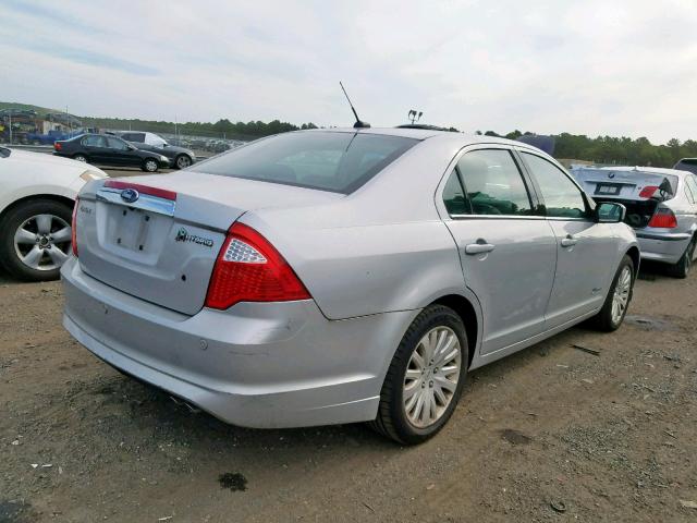 3FADP0L37AR224182 - 2010 FORD FUSION HYB SILVER photo 4