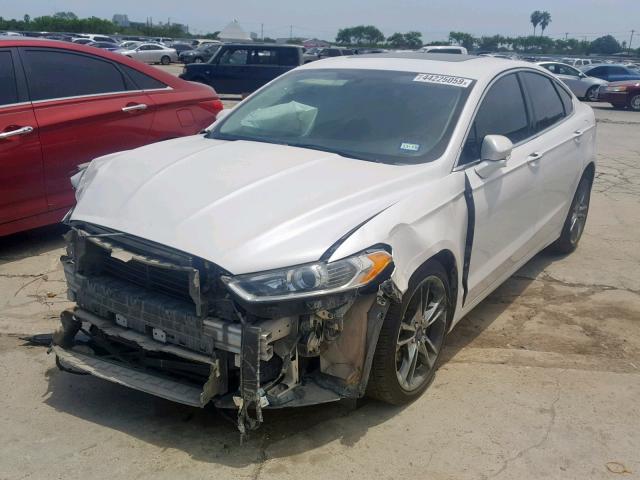 3FA6P0K96ER176193 - 2014 FORD FUSION TIT WHITE photo 2