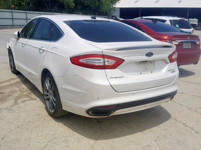 3FA6P0K96ER176193 - 2014 FORD FUSION TIT WHITE photo 3