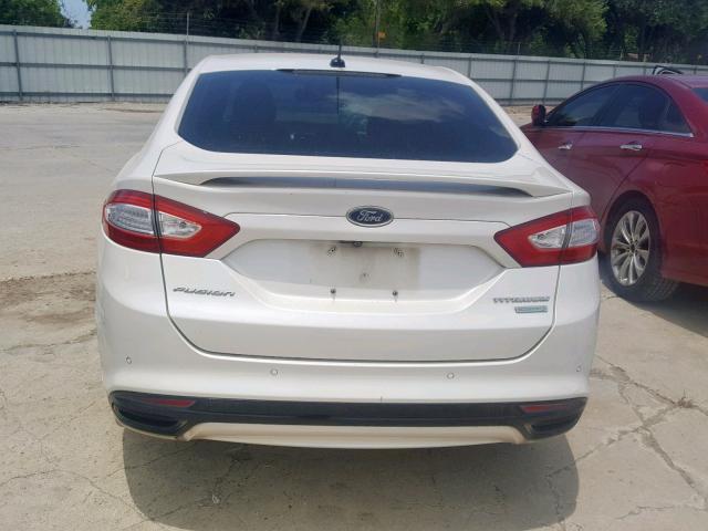 3FA6P0K96ER176193 - 2014 FORD FUSION TIT WHITE photo 9