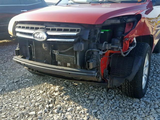 KNDJF723187496948 - 2008 KIA SPORTAGE E RED photo 9