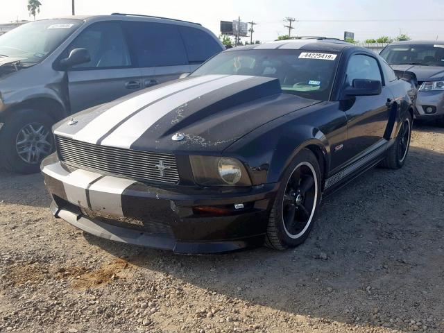 1ZVHT82H975316826 - 2007 FORD MUSTANG GT BLACK photo 2