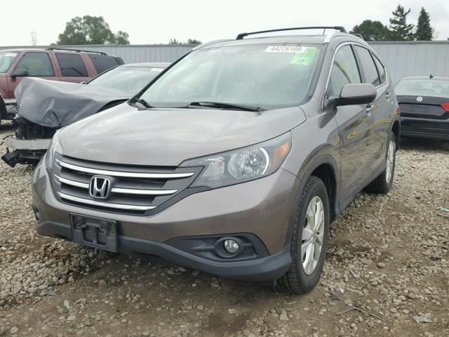 5J6RM4H70CL004261 - 2012 HONDA CR-V EXL BROWN photo 2