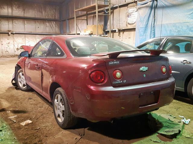 1G1AL15F277244855 - 2007 CHEVROLET COBALT LT RED photo 3