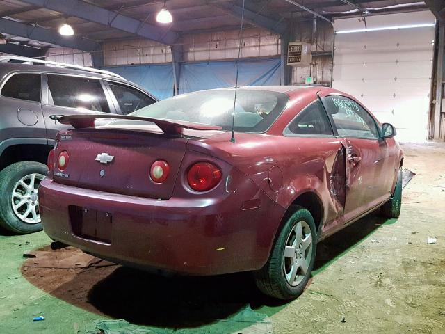 1G1AL15F277244855 - 2007 CHEVROLET COBALT LT RED photo 4