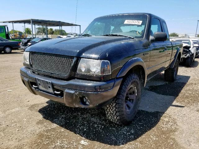1FTYR14U11PB75345 - 2001 FORD RANGER SUP Černá fotografie 2