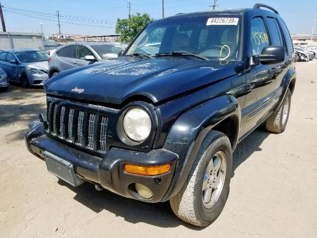 1J4GL58K02W138852 - 2002 JEEP LIBERTY LI BLACK photo 2