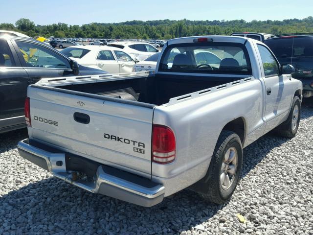 1D7FL46X63S270409 - 2003 DODGE DAKOTA SLT SILVER photo 4