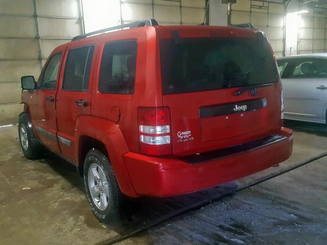 1J4PN2GK1AW156124 - 2010 JEEP LIBERTY SP RED photo 3
